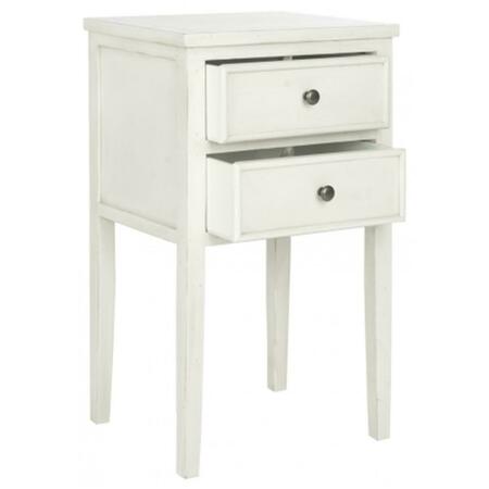 SAFAVIEH Toby End Table- White Birch - 29.7 x 14.2 x 16.9 in. AMH6625D